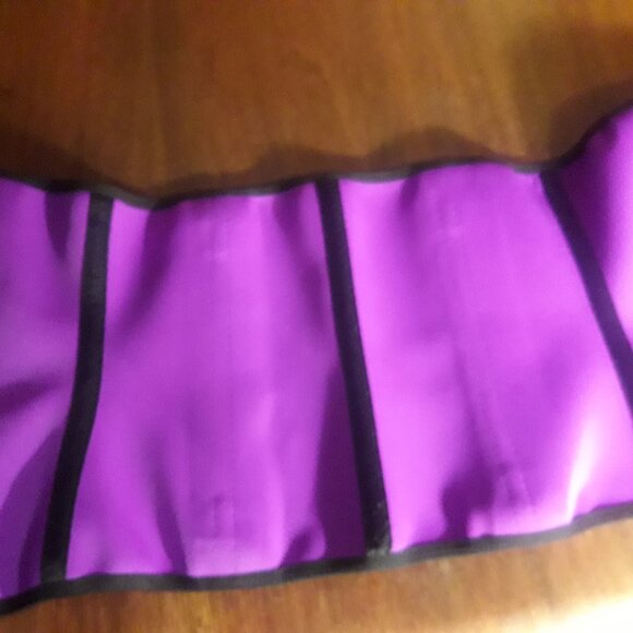 Ann Chery Women Purple Latex 2- Hook Corset Body Shaper Waist Trainer Size 32 - Picture 8 of 11